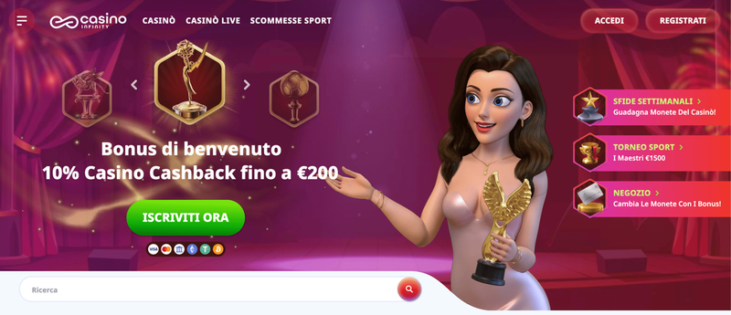 Sito web ufficiale di Casino Infinity